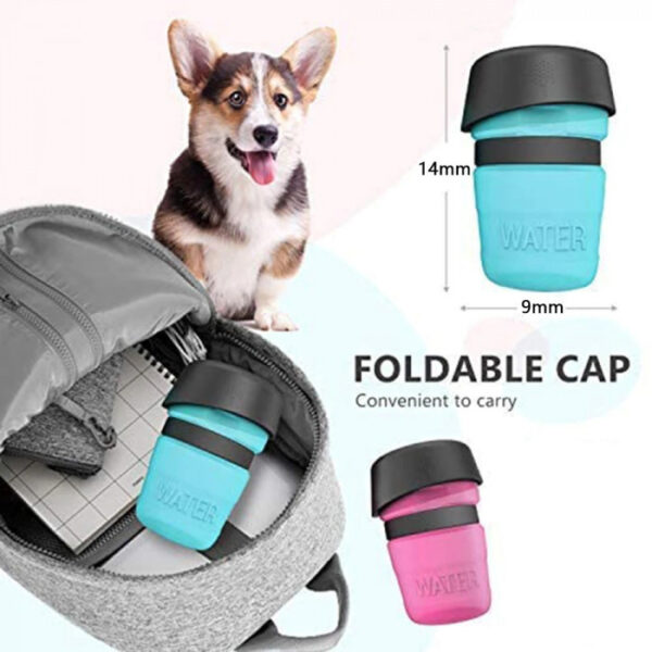 Foldable Cap Outdoor Dog Water Bottle - Image 3