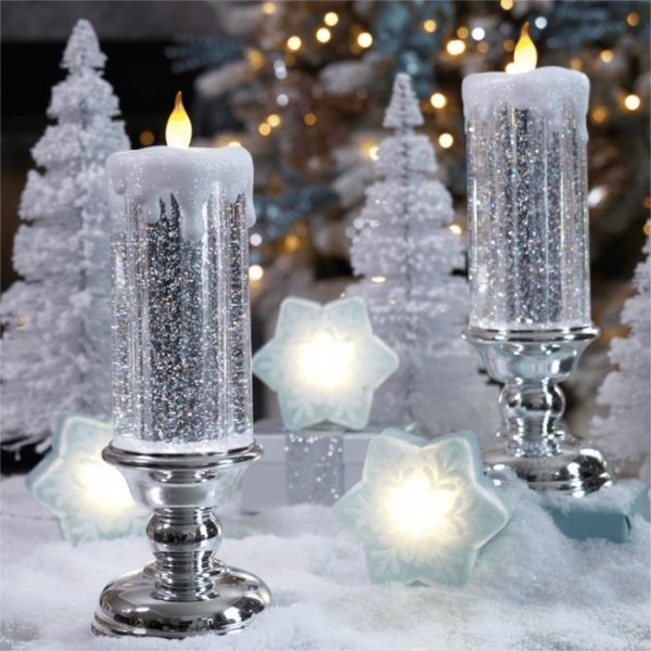 LED Christmas Candles  With Pedestal - Image 4