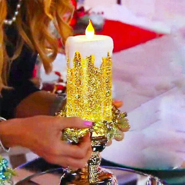 LED Christmas Candles  With Pedestal