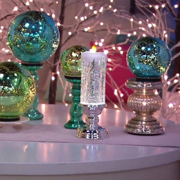 LED Christmas Candles  With Pedestal - Image 3