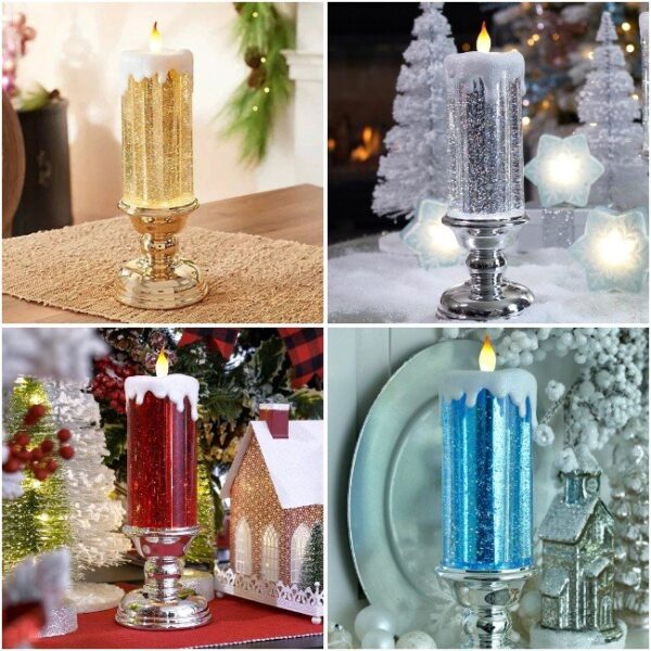 LED Christmas Candles  With Pedestal - Image 8