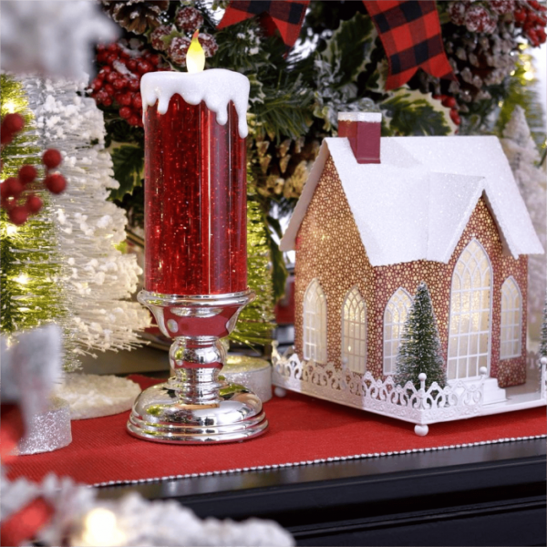 LED Christmas Candles  With Pedestal - Image 5