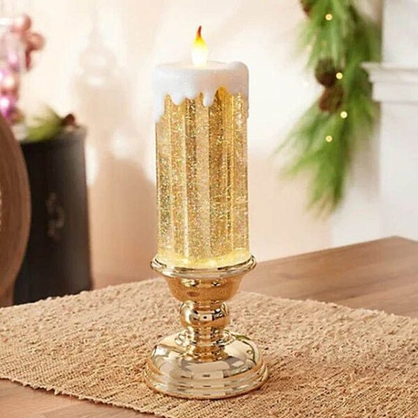 LED Christmas Candles  With Pedestal - Image 2