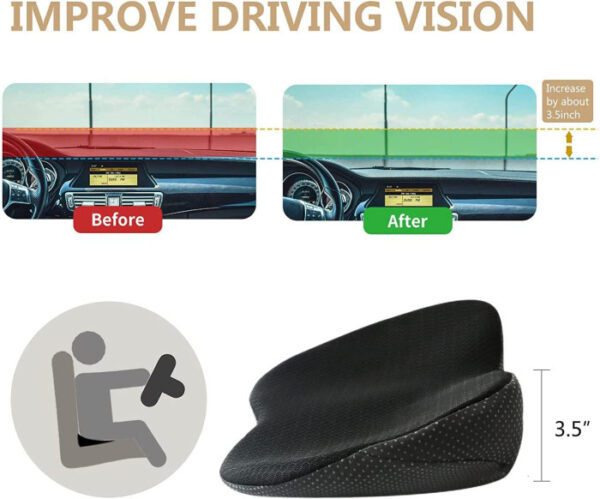 Car Seat Cushion for Shorter Drivers - Image 2