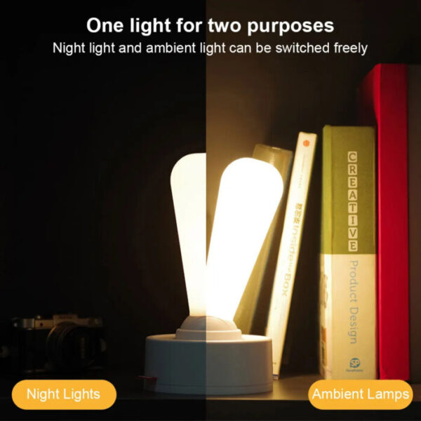 Creative Lever Dimmable Night Light - Minimalist Cordless Silicone Wall Lamp - Image 3